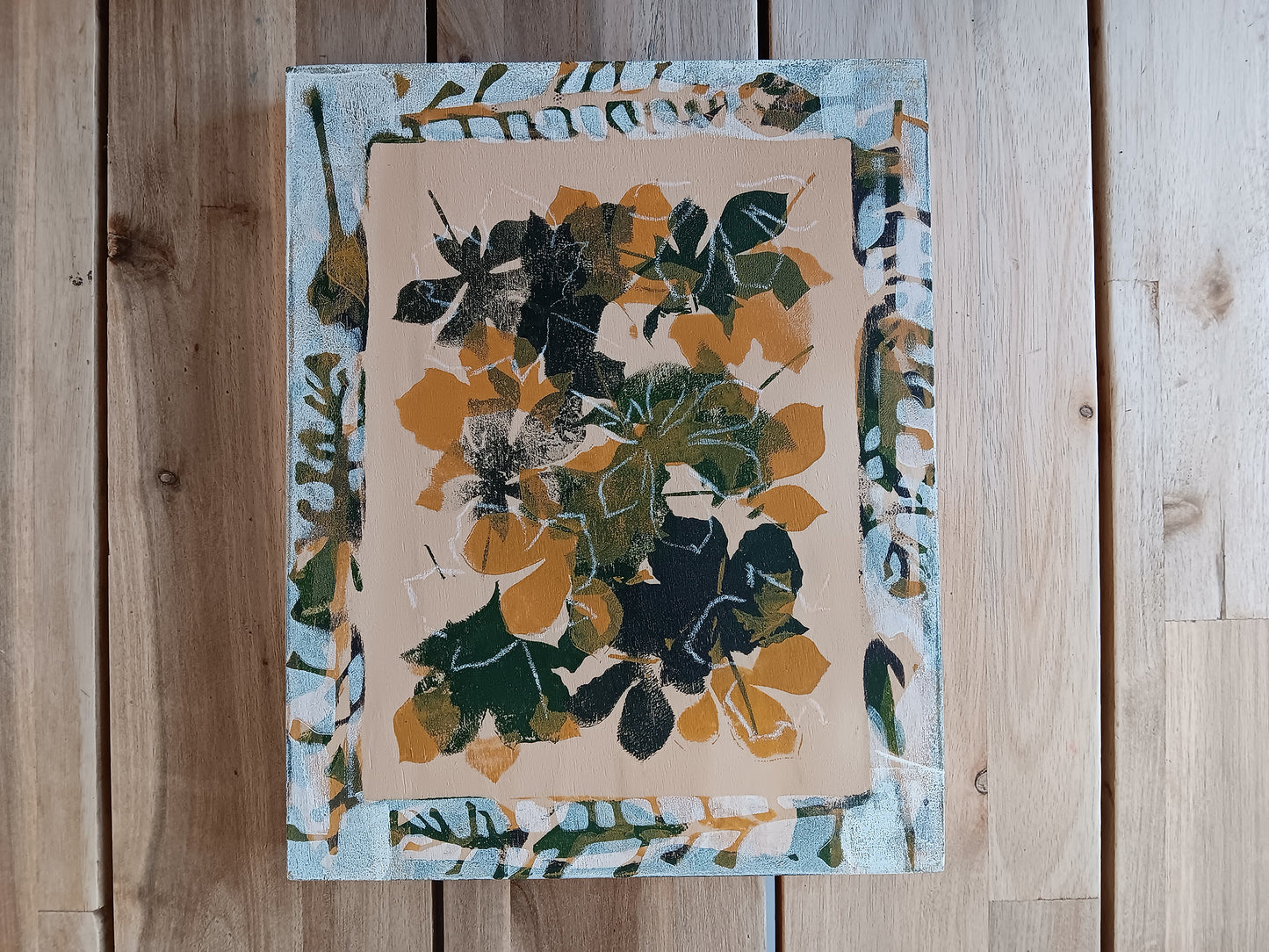 Autumn Leaves - Original Painting on Wood Panel