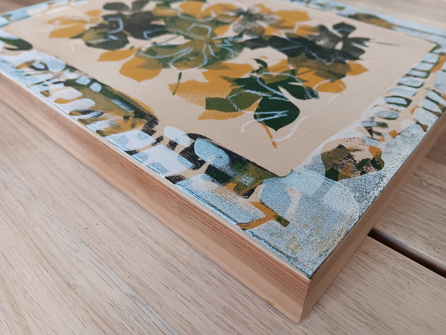 Autumn Leaves - Original Painting on Wood Panel