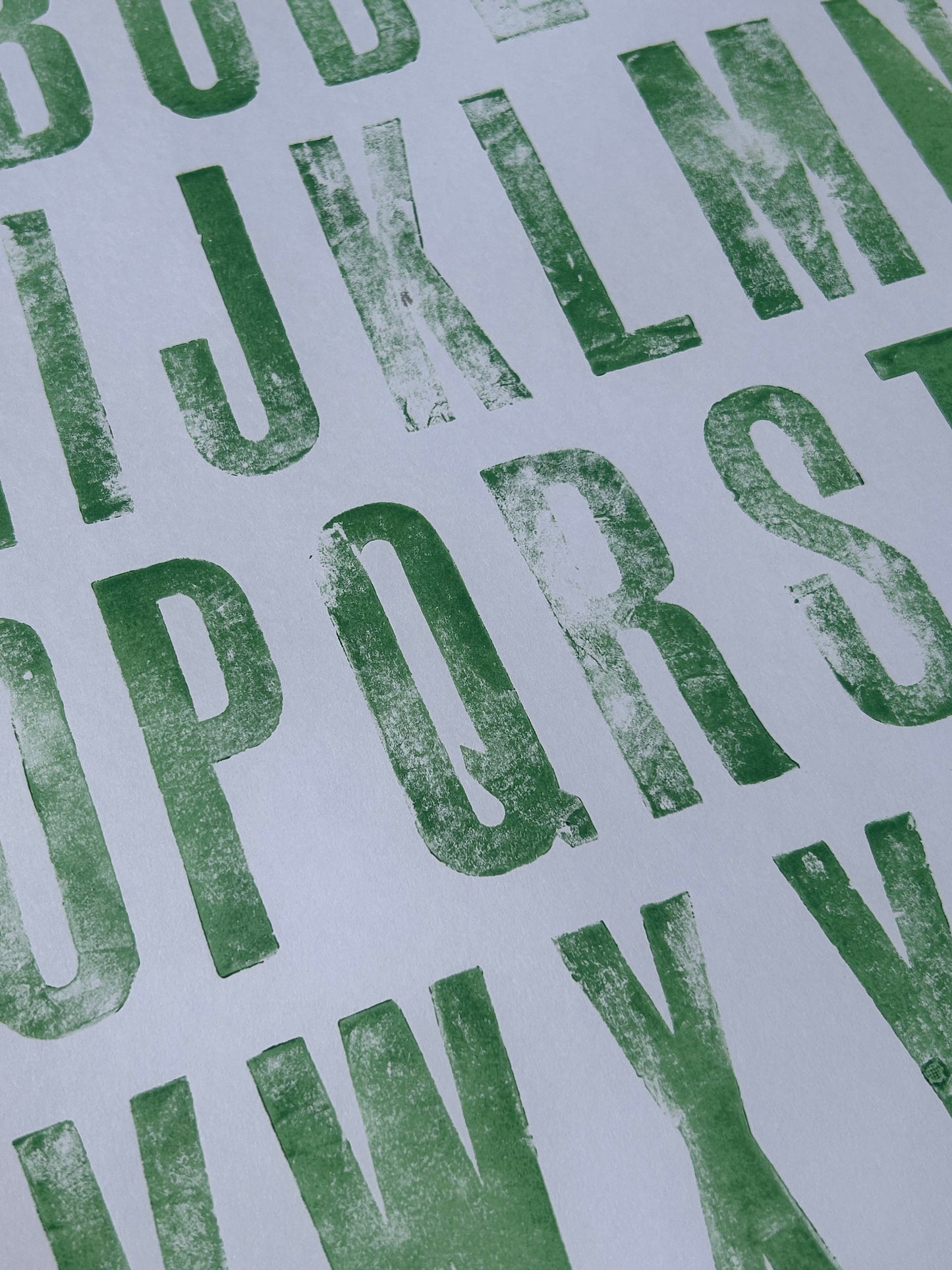Letterpress Alphabet Poster Print ~ Modern Font