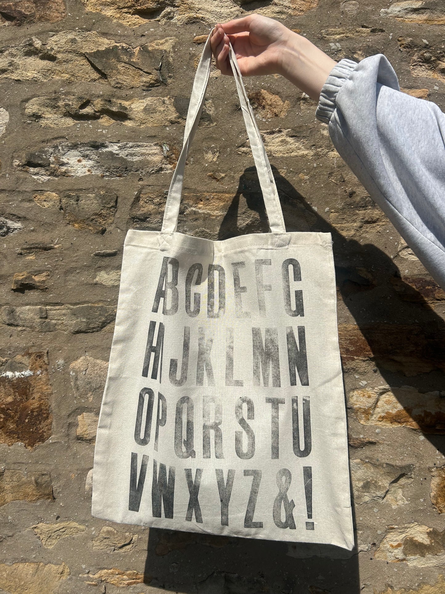 Alphabet Letterpress Tote Bag